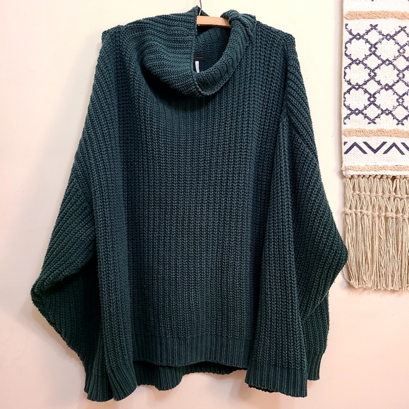 Free People Swim Too Deep Pullover Sweater In Evergreen Size Small - Picture 3 of 6